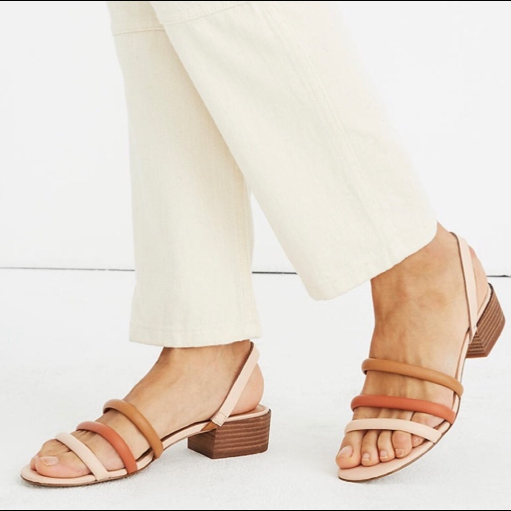 Madewell The Addie Slingback Sandal in Leather NIB